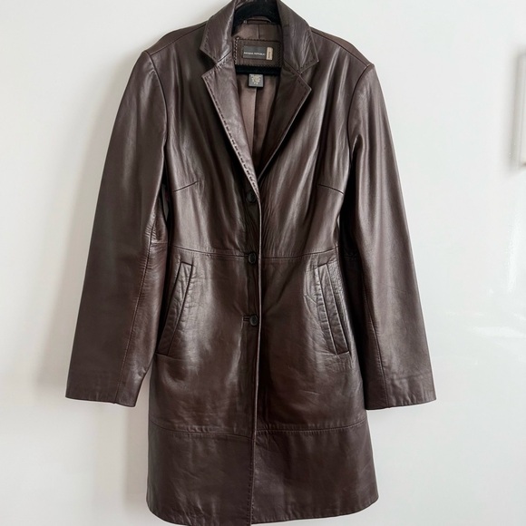 Banana Republic Jackets & Blazers - Women's Vintage Leather Banana Republic Mid-Length Coat